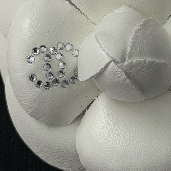 Camelia Socks Black and White Socks with Removable Flower Detail. - Picture 6 of 6